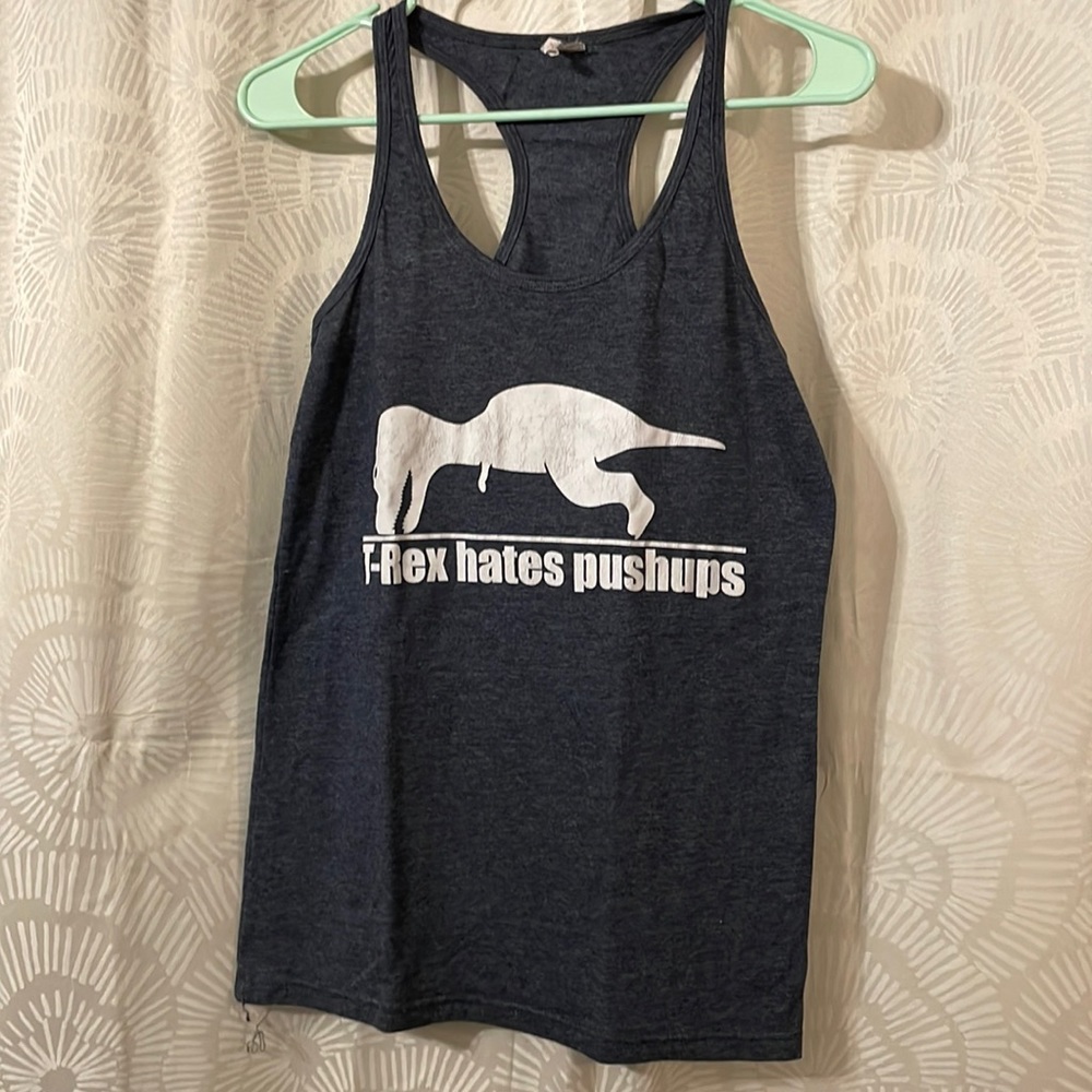 Graphic racer back workout tank top